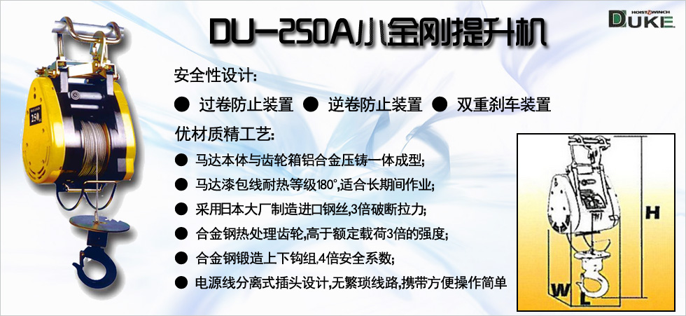 DU-250A小金剛電動(dòng)提升機(jī)