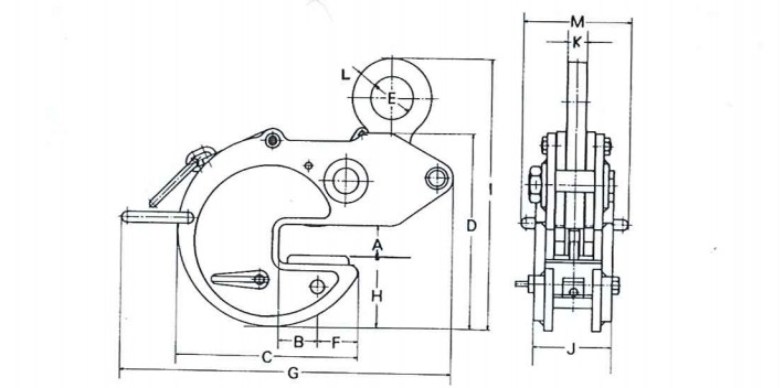 EAGLE CLAMP BMB無(wú)傷鋼板鉗尺寸圖